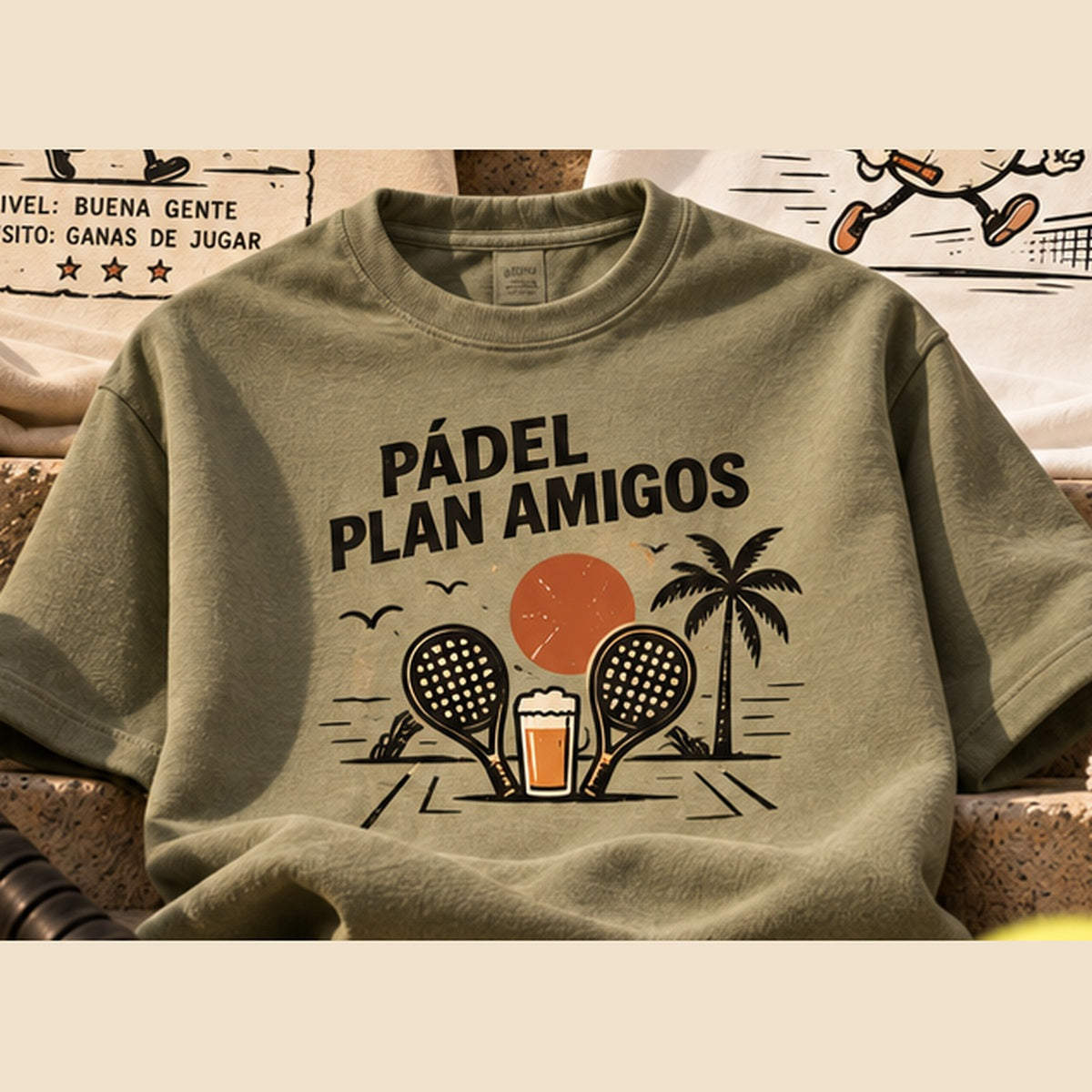 Camiseta de pádel Pádel, plan amigos