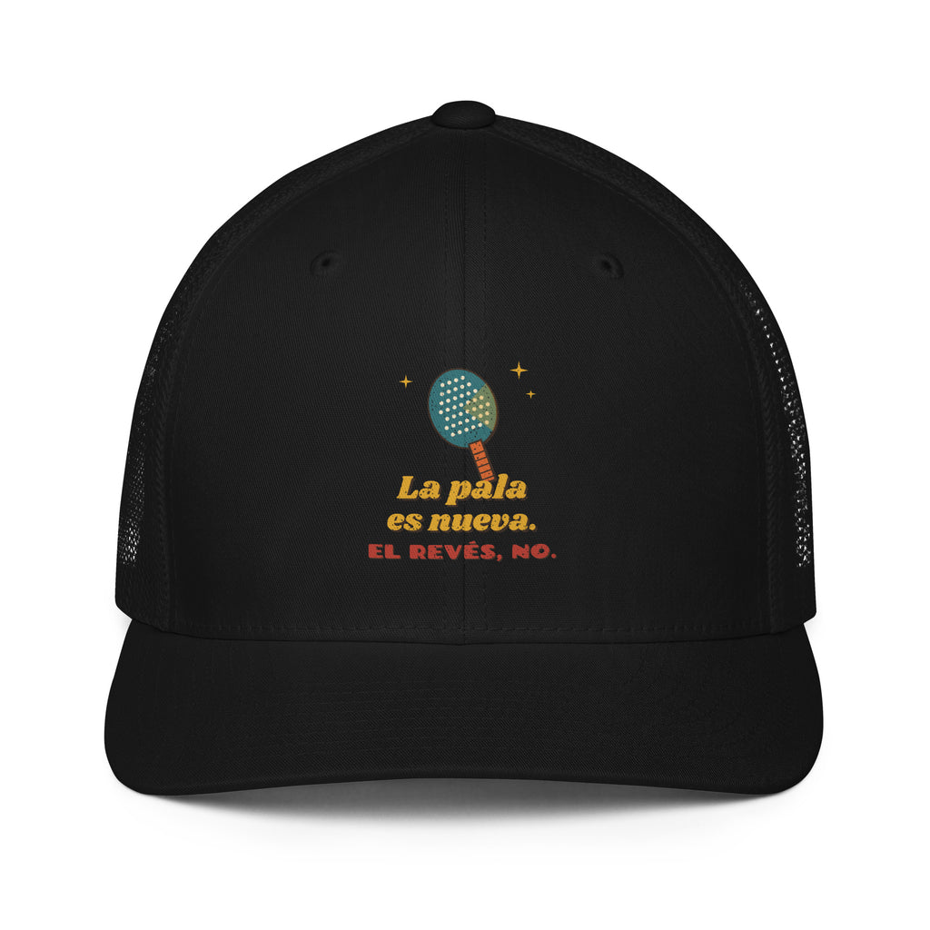 Gorra Pádel Retro "La pala es nueva. El revés, no." — vista trasera