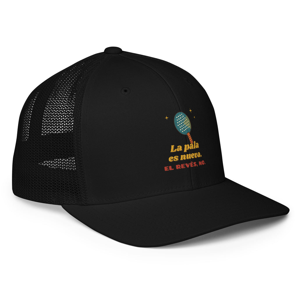 Gorra Pádel Retro "La pala es nueva. El revés, no." — vista trasera