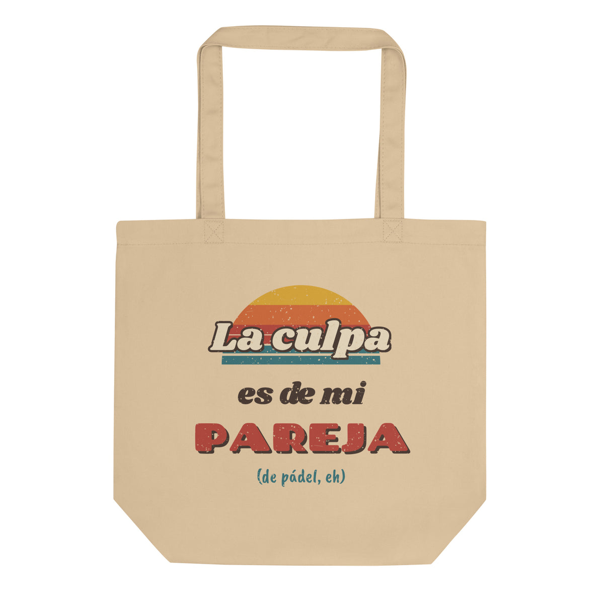 Bolsa Pádel Retro "La culpa es de mi pareja" — vista frontal