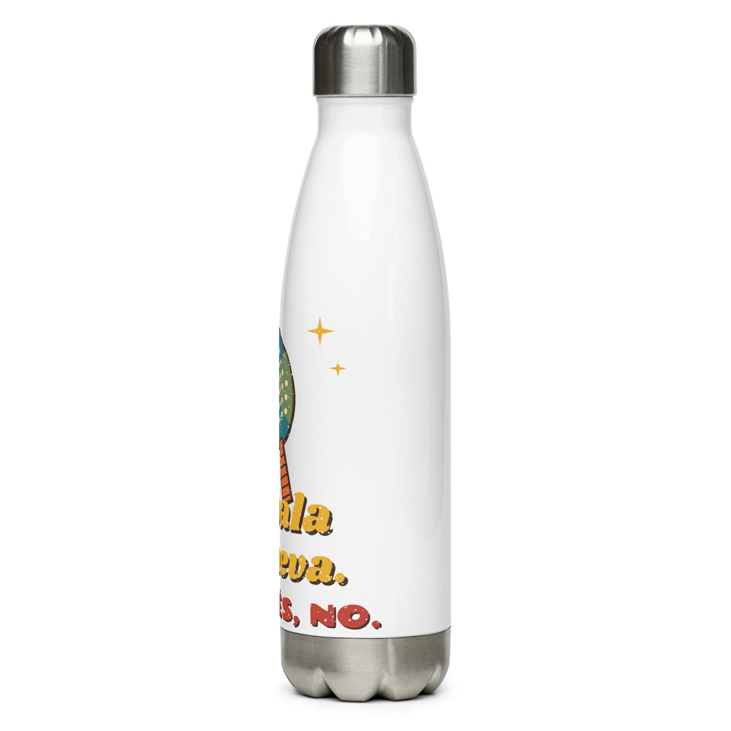 Botella Pádel Retro "La pala es nueva. El revés, no." — vista lateral izquierda