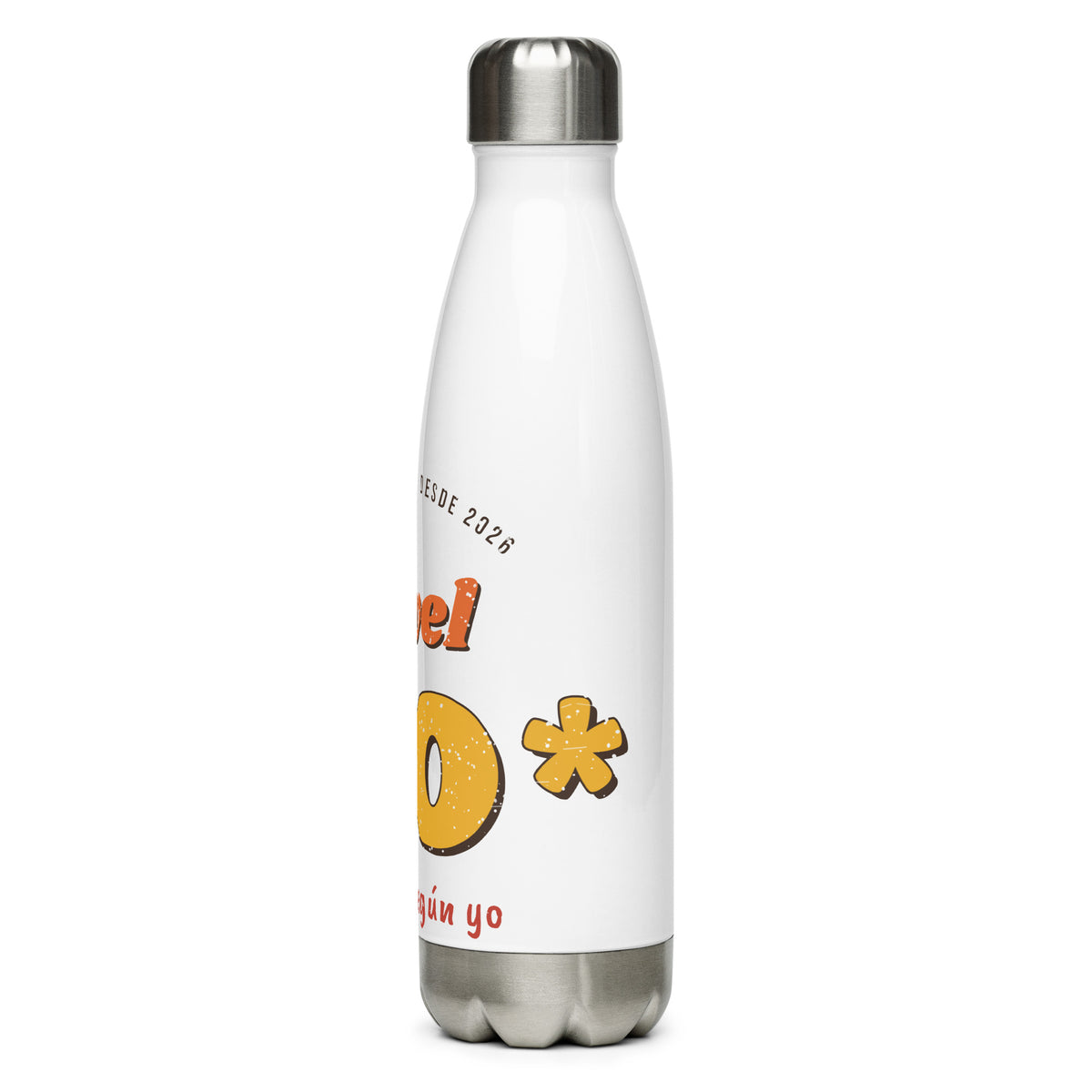 Botella Pádel Retro "Nivel 4,0* (según yo)" — vista lateral izquierda