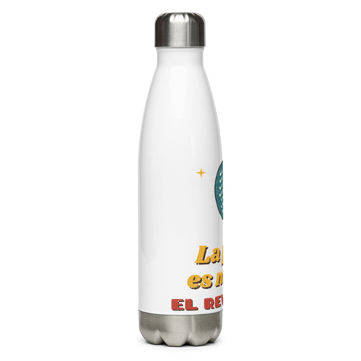Botella Pádel Retro "La pala es nueva. El revés, no." — vista lateral derecha