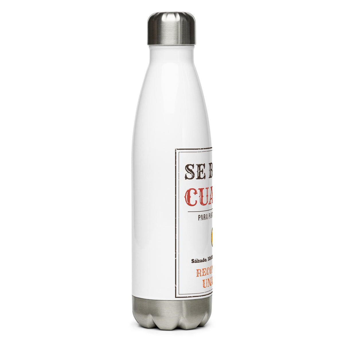 Botella Pádel Retro "Se busca cuarto" — vista lateral derecha