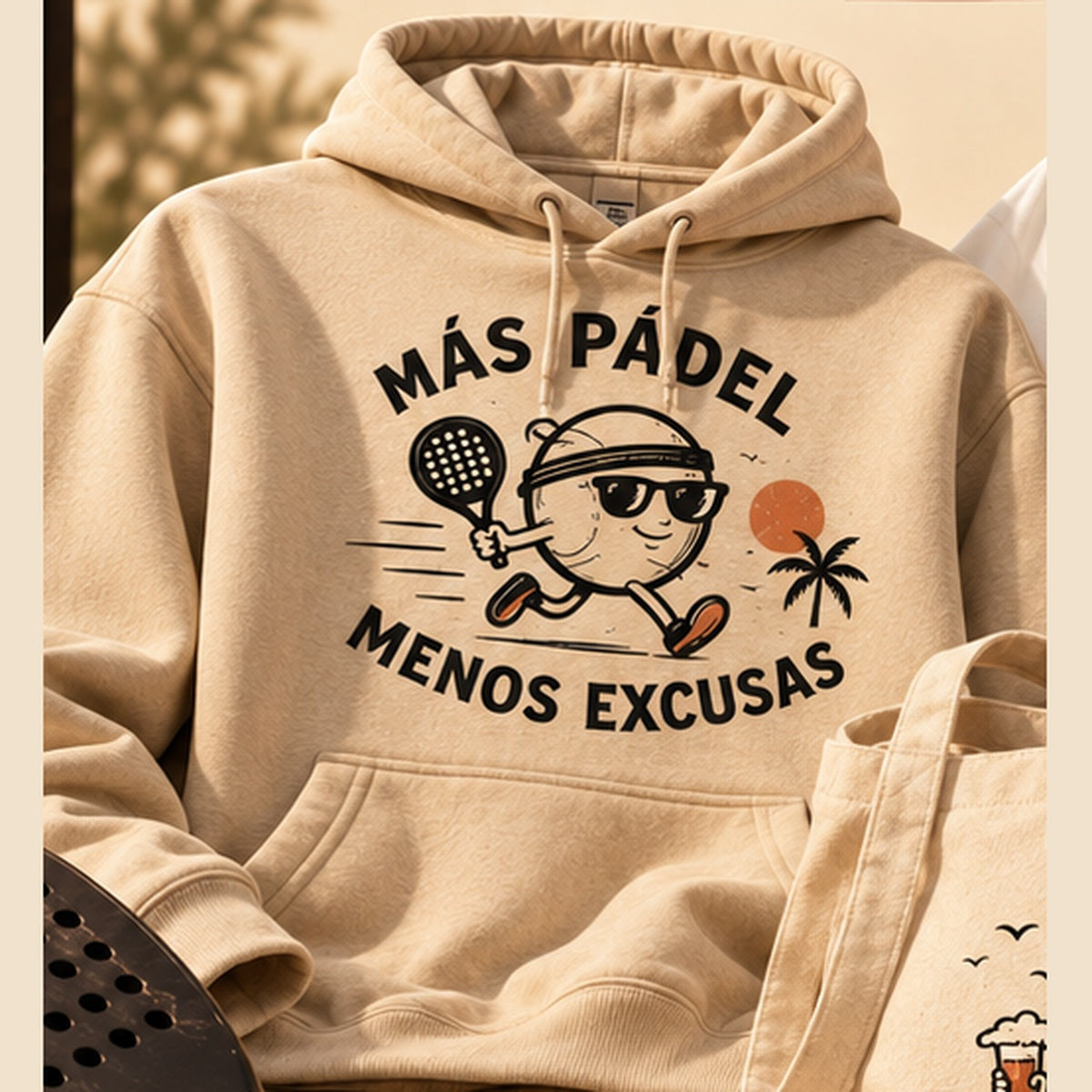 Sudadera de pádel Más pádel, menos excusas