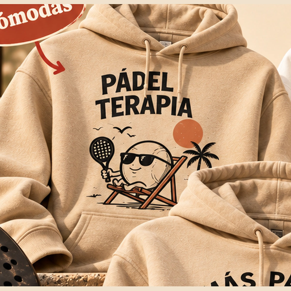 Sudadera de pádel "Pádel terapia"