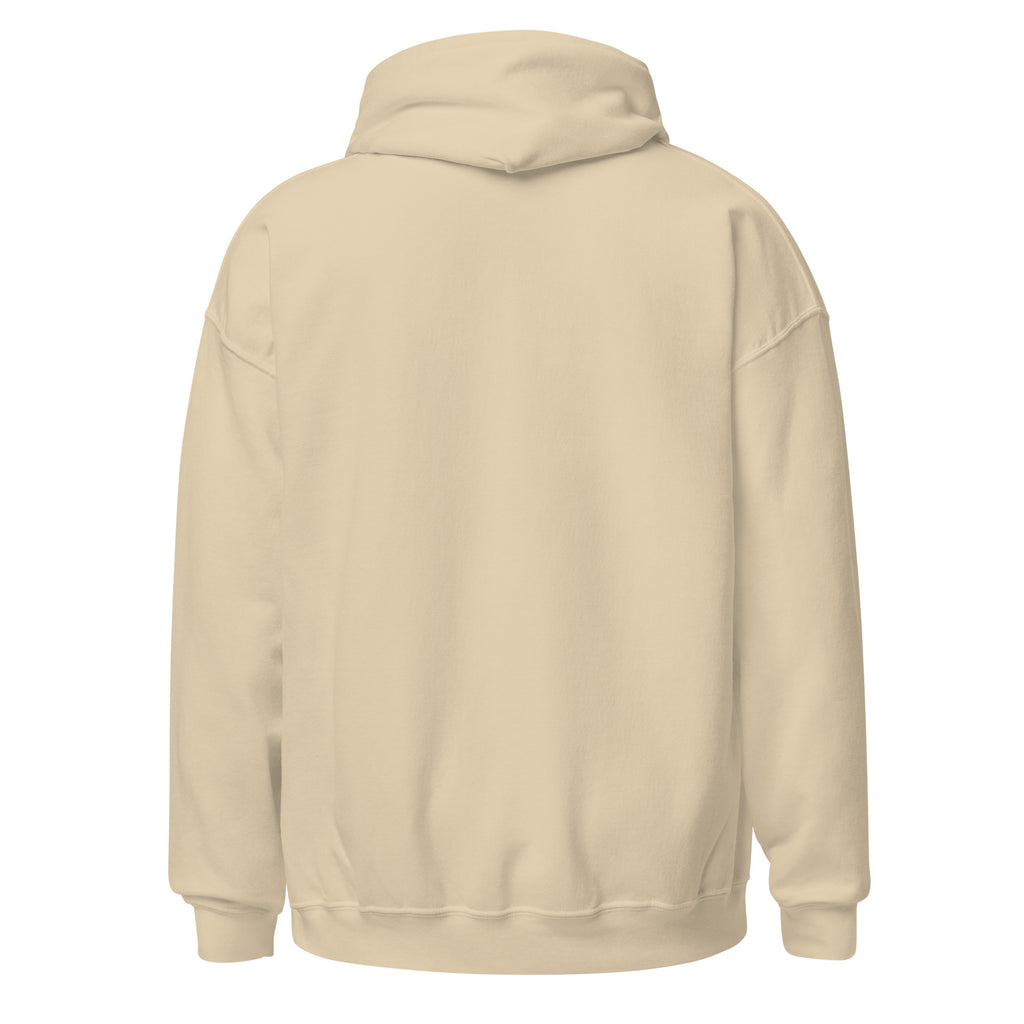 Sudadera Pádel Retro "La pala es nueva. El revés, no." — vista trasera