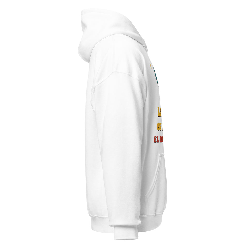 Sudadera Pádel Retro "La pala es nueva. El revés, no." — vista lateral derecha